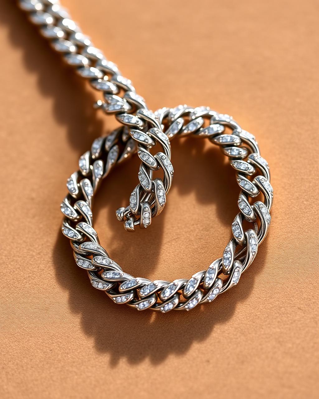 Łańcuch Rope 6 mm w żółtym złocie z moissanitem VVS